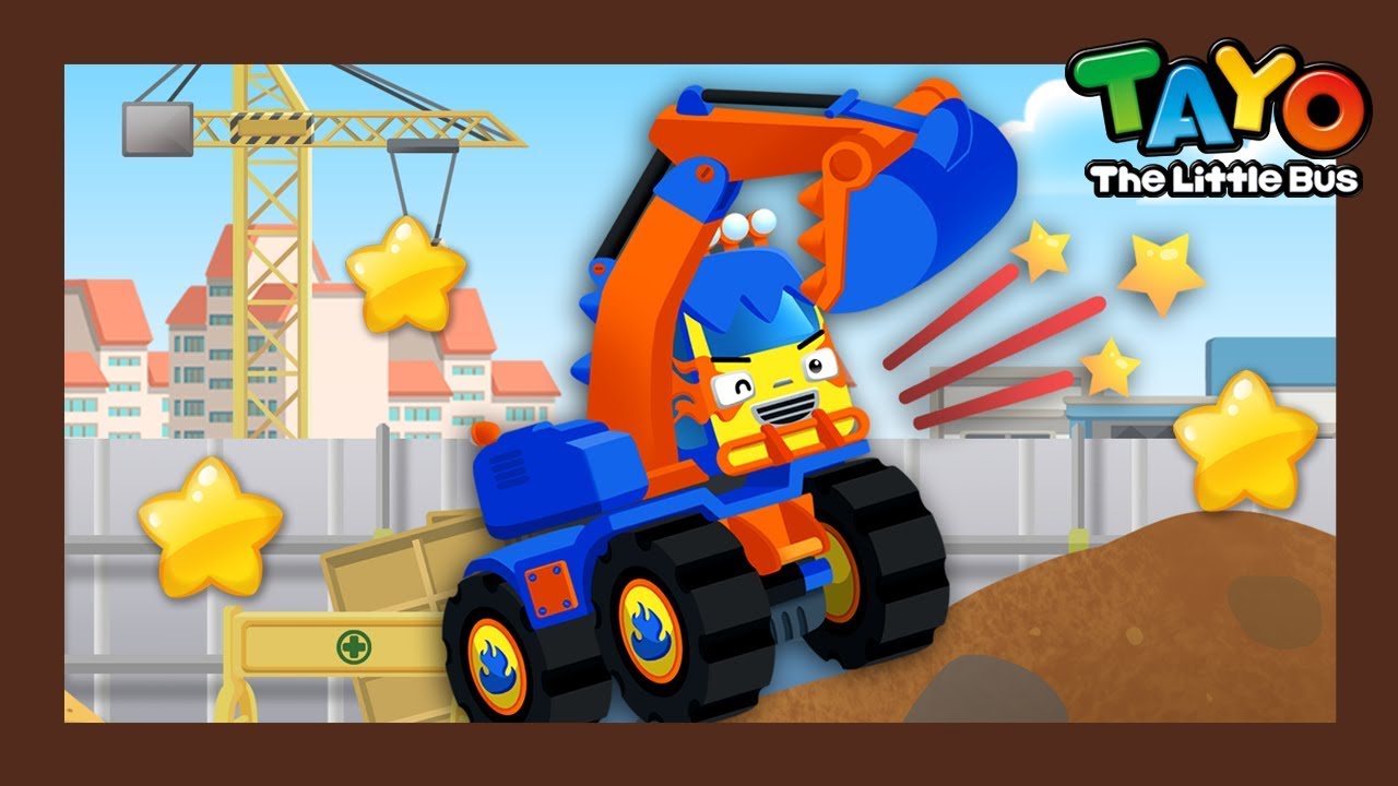 Learn how to repair excavator Poco l Learn how to repair l Tayo Monster Truck