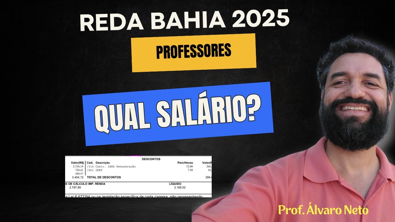 Quanto ganha um professor REDA 2025 na Bahia?