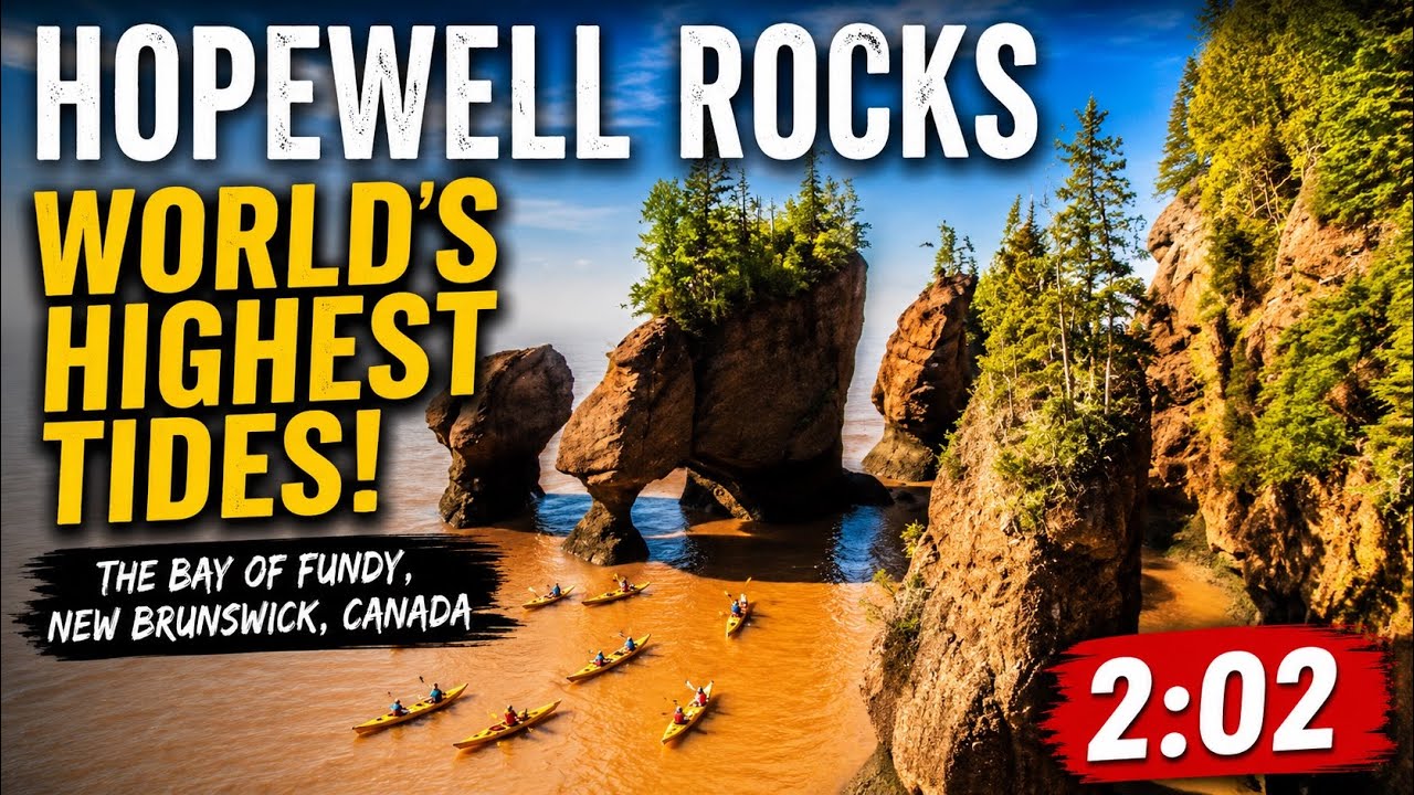 Hopewell Rocks Timelapse (NB) — World’s Highest Tides in 2 Minutes