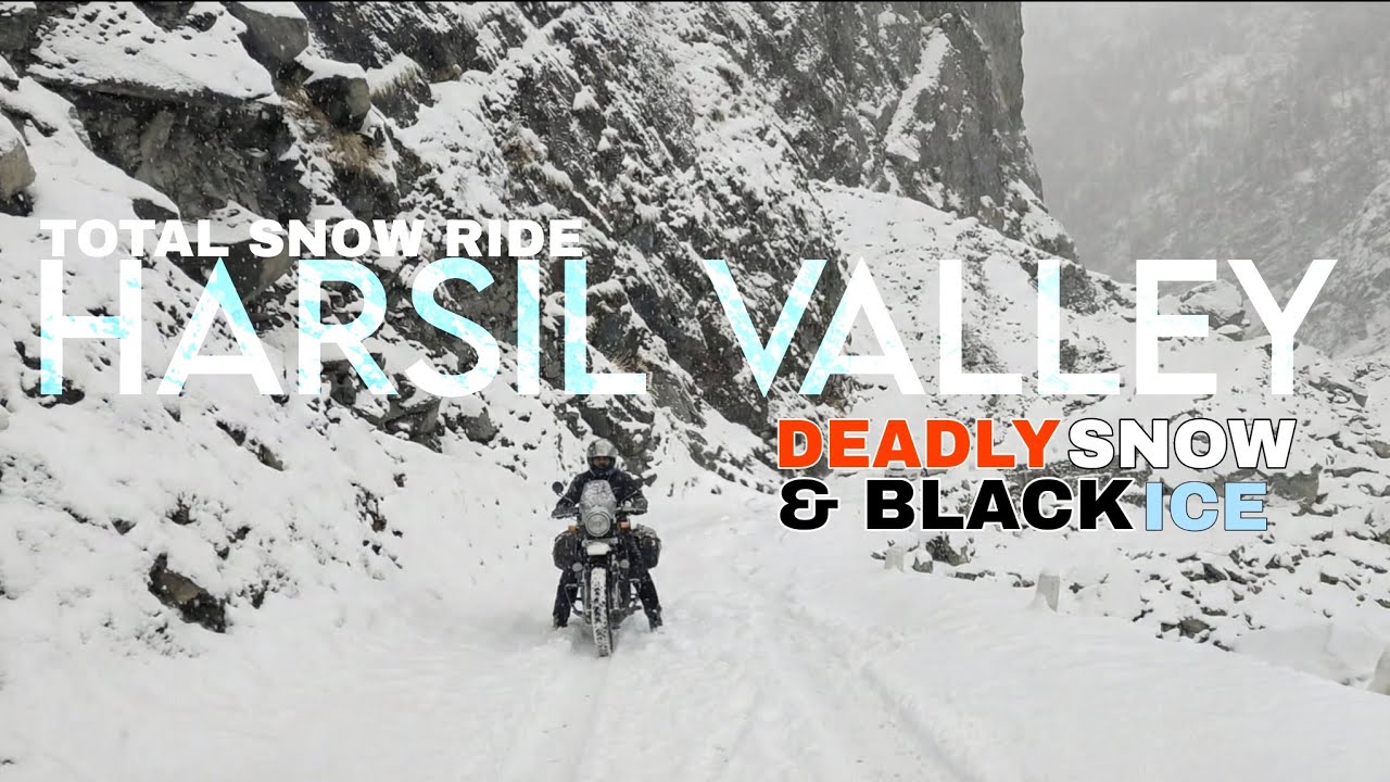 HARSIL VALLEY IN SNOW ❄️ || HEAVY BLACK ICE MADE THIS RIDE DANGEROUS || EP-03 || HIMALAYAN
