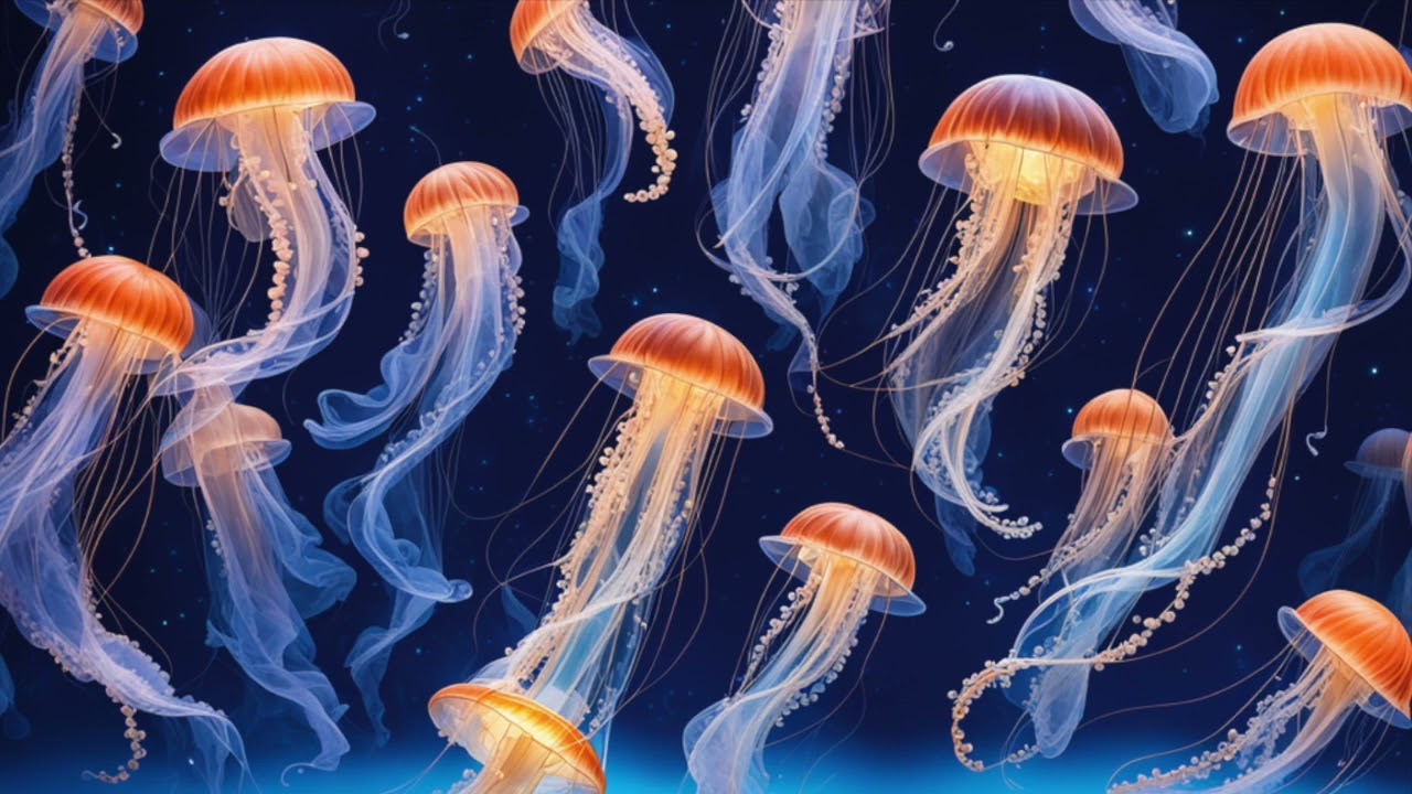 Jellyfish Tranquility | Ambient Underwater Atmosphere Sounds 1 Hour