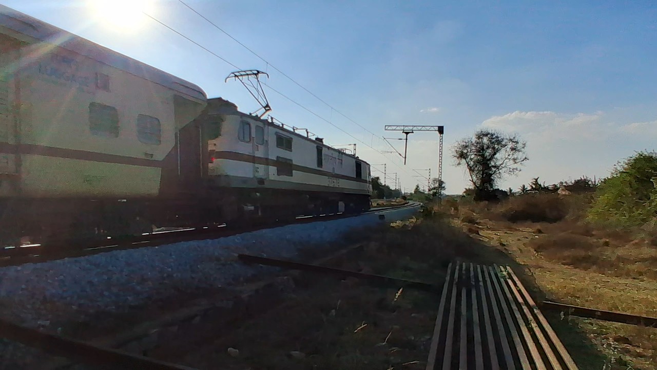 2 in 1 Action  At Hassan Outer | Police Bus Livery | #train #indianrailways #swr #hassanrailfans