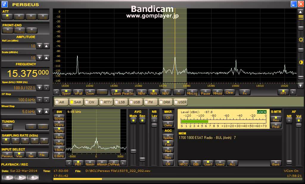 ESAT Radio presumed 15375kHz (22 Mar 2014 1752UTC)