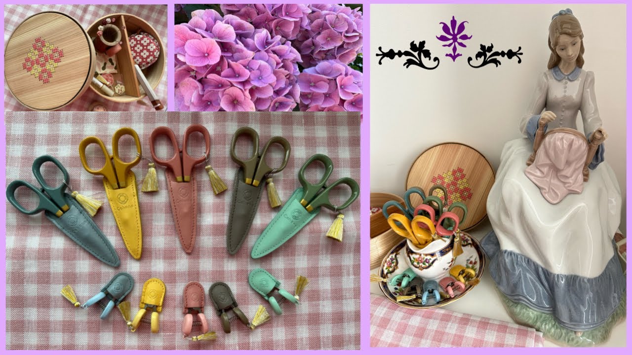 Cross stitch haul June 2024. 10 pairs of Cohana scissors!!! #cohana_style