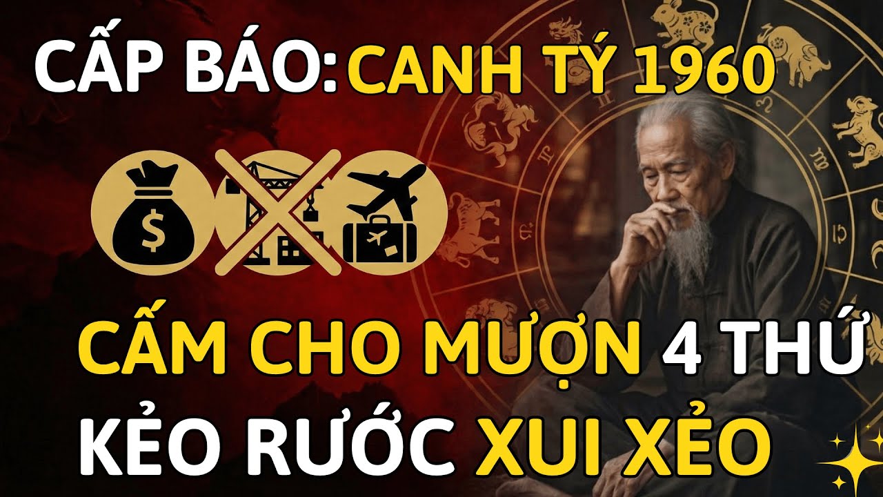 Canh Tý 1960: Tuyệt Đối Đừng Cho Mượn 4 Thứ Này Trước Tết 2026 Kẻo Nghèo Cả Năm!