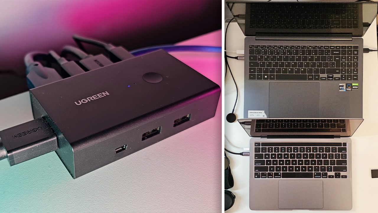 UGREEN HDMI Switcher KVM, 4K. Use dois PCs ao mesmo tempo!