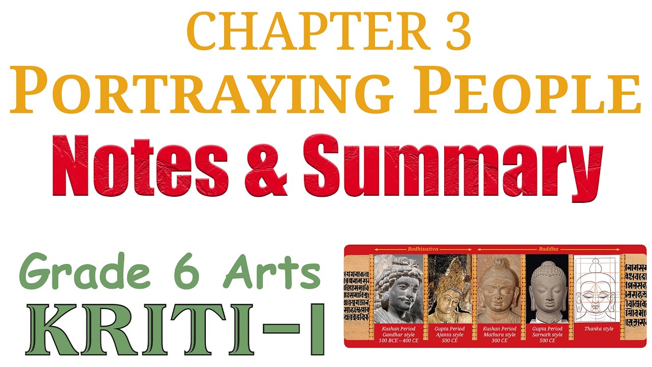 Chapter 3 - Portraying People - Notes & Summary | Class 6 Arts - Kriti