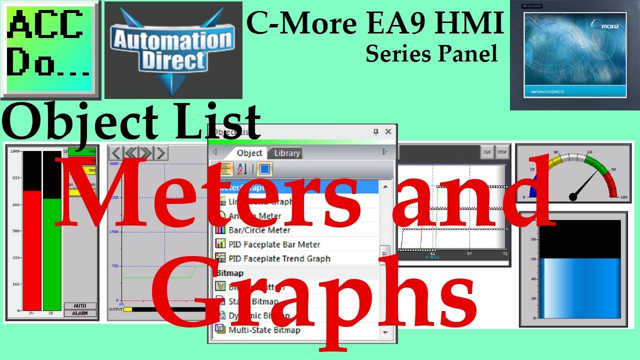 C-More EA9 HMI Series Panel Object List Meters and Graphs