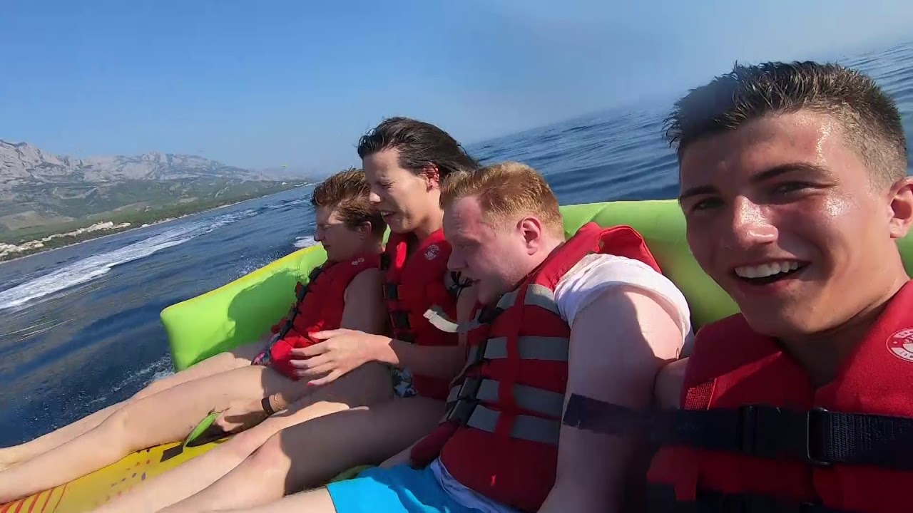 Brela Beach, Croatia. Jetski Towed Sofa 2019