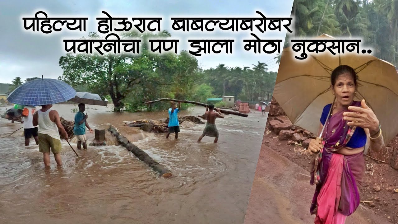पहिल्या पावसात बाबल्याबरोबर पवारनीचा पण झाला मोठा नुकसान | कोकणातला पाऊस #कोंकणीजीवन #malvani #kokan