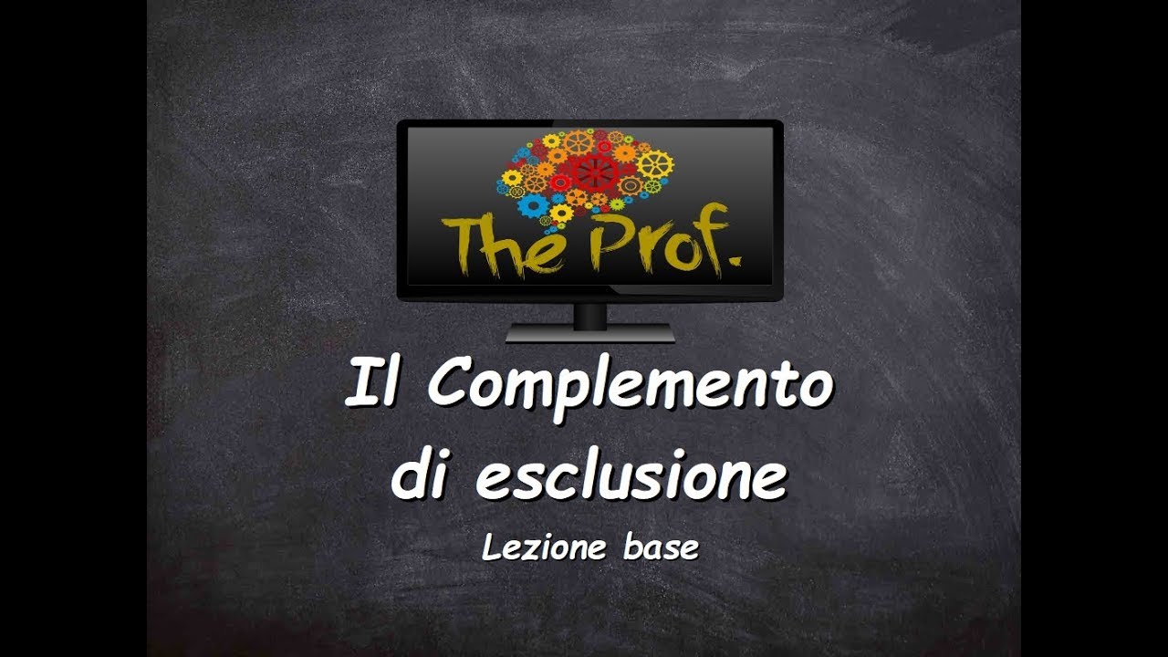 Analisi logica: Il Complemento di esclusione (lezione base)
