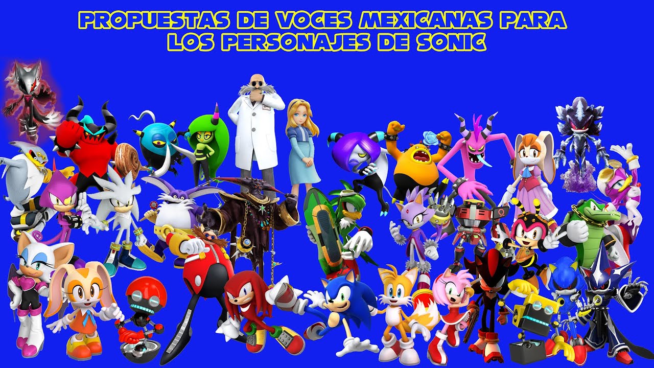 Propuestas de voces mexicanas para los personajes de Sonic
