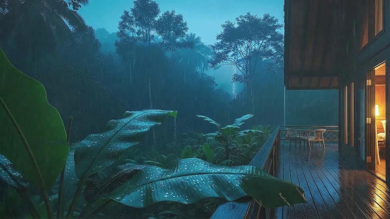 Sleep Faster with Light Rainfall and Soft Storm at Cabin Terrace 🌧️