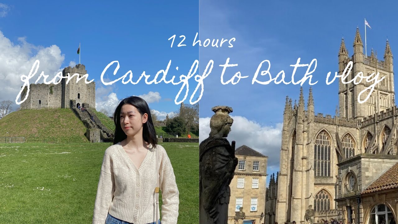[vie/eng] 12 hours from Cardiff to Bath 🏴󠁧󠁢󠁷󠁬󠁳󠁿🛁 Cardiff castle, Roman Bath | Du học Anh 🇬🇧