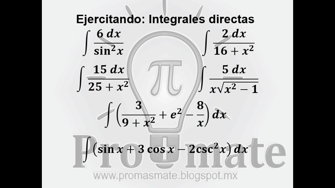Ejercitando: Integrales directas