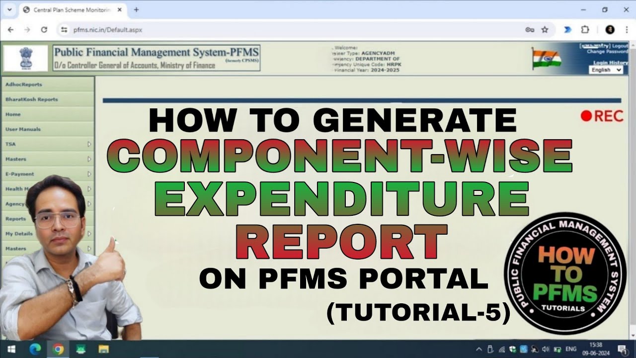 How to Generate Component wise Expenditure on PFMS Portal - How to PFMS