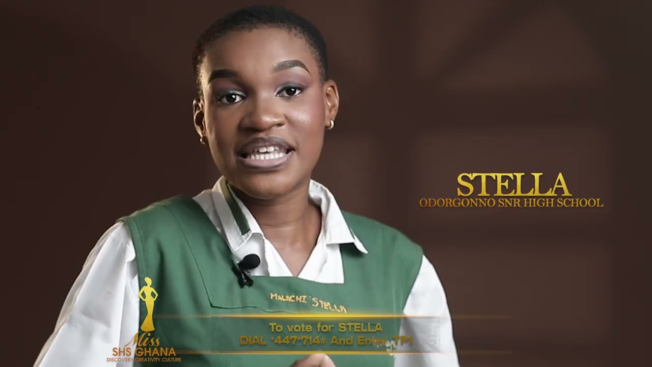 Stella from Odorgonno SHS, proudly representing the Ashanti Region.