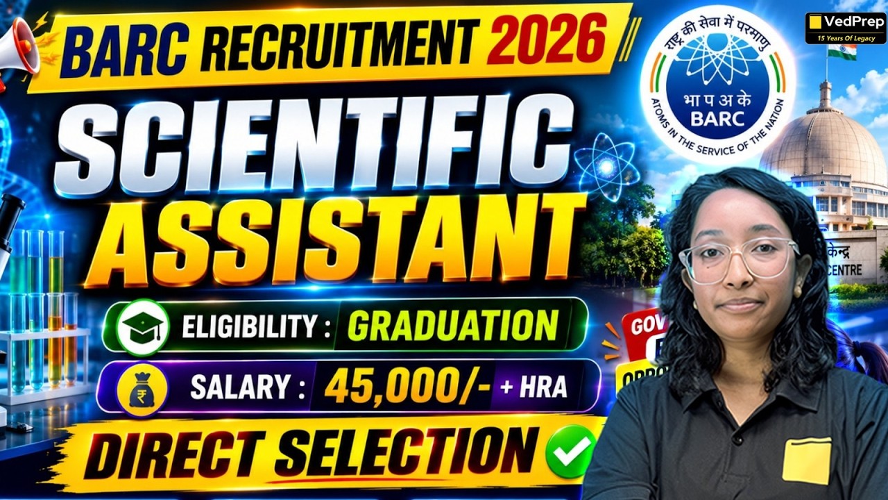 🚨 BARC Scientific Assistant Recruitment 2026 | Direct Selection | Apply Before It's Late!