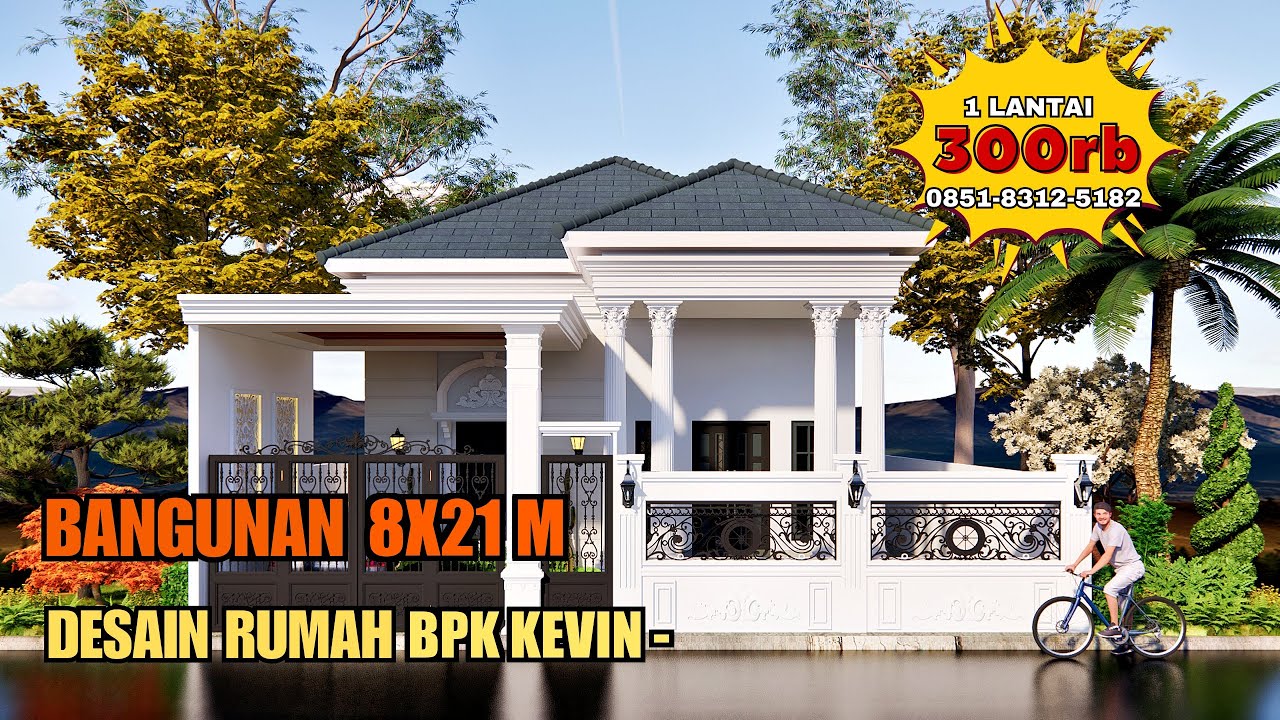 Desain Rumah UK 8X21 M 1 Lantai | Jasa Desain Rumah Bpk Kevin
