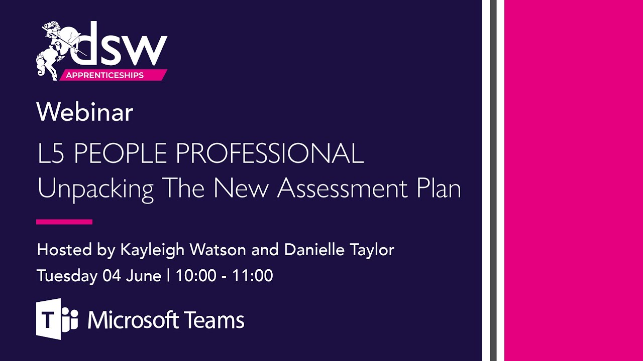 L5 People Professional - Unpacking The New Assessment Plan