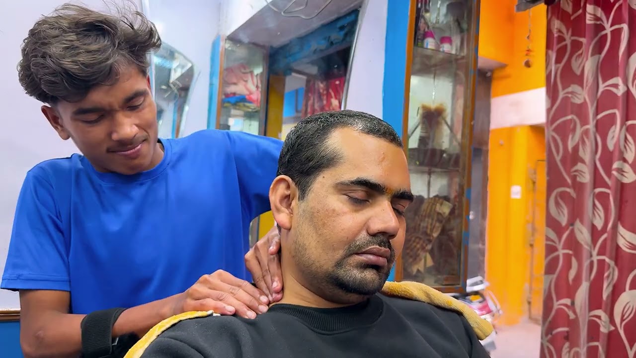 💆‍♂️ Ultimate Head & Neck Massage at Local Barber Shop | Deep Relaxation 🥰| ASMR Jay