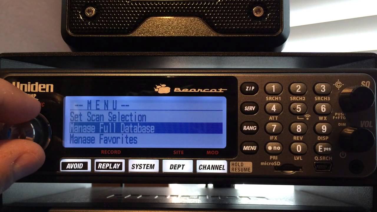 Uniden BCD536HP P25 Adjustment Menu
