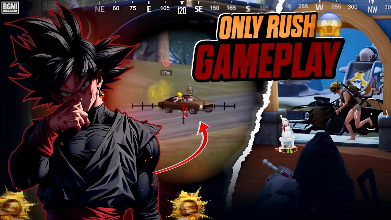 Only Rush Gameplay☠️ 3 Finger Fastest Player • BGMI-PUBGMOBLIE
