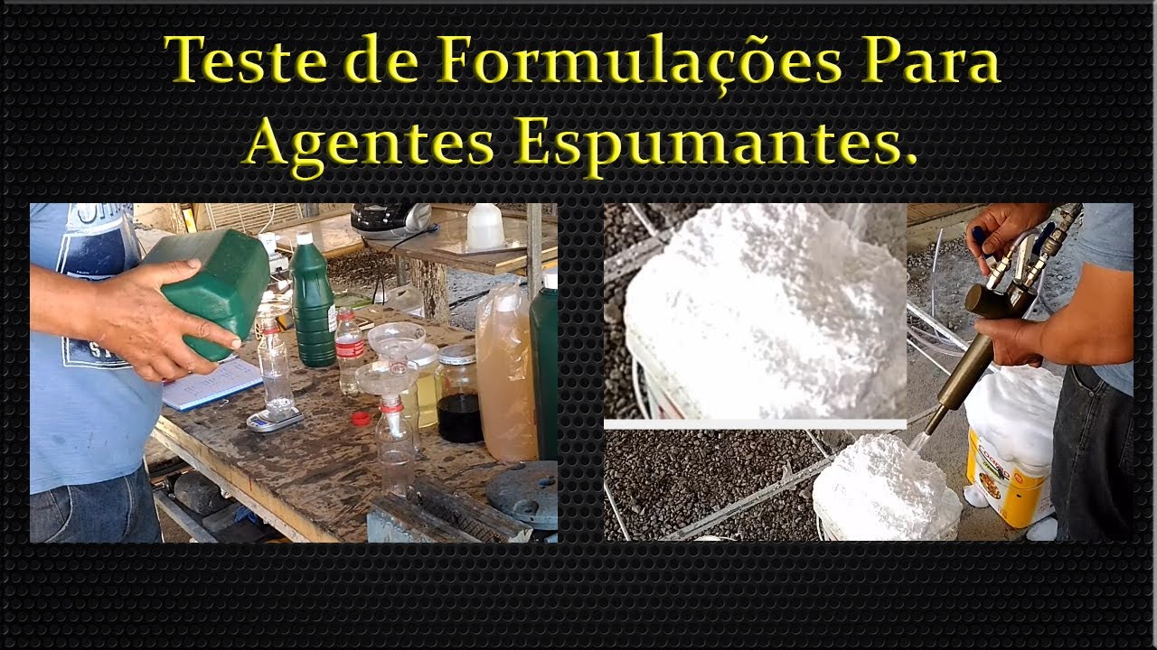 1º Teste com novas Formulações de Agentes espumantes
