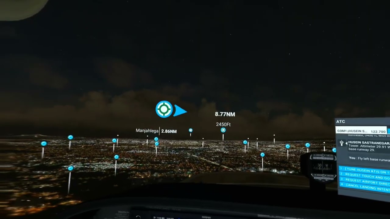 CGK GPS approach Cessna 172 (G1000) MSFS 2020 VR