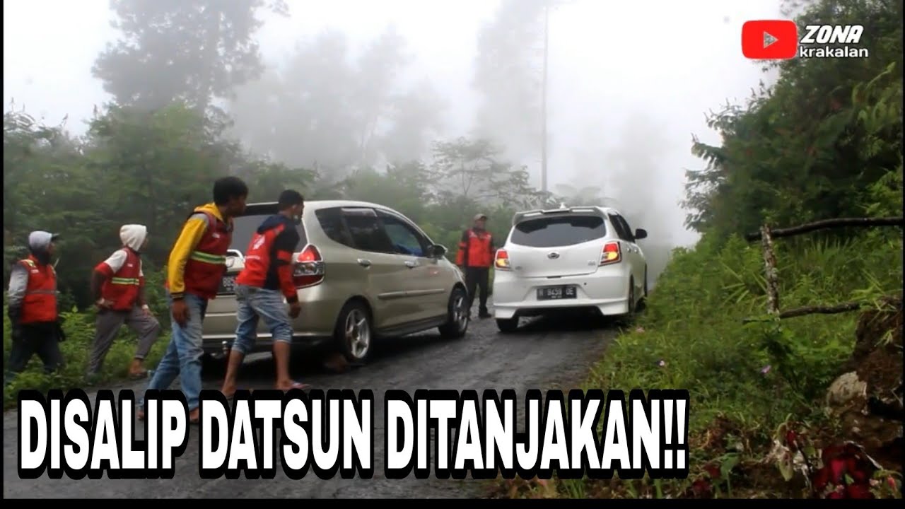 honda jazz kesulitan menanjak disalip datsun ditanjakan ll jalur BAWANG-DIENG @zonachannel87