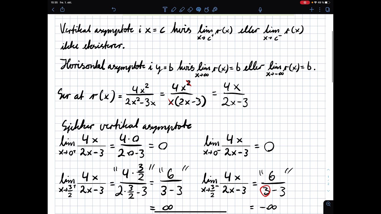 2D Asymptoter 2: Eksempel 16