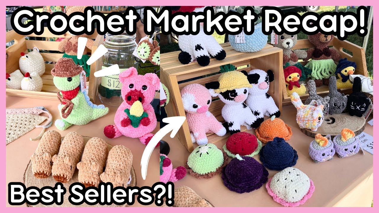 Market Prep & Recap Vlog 💕 Best Sellers, Everything That Sold, & How Much $ I Made ✨ Crochet With Me