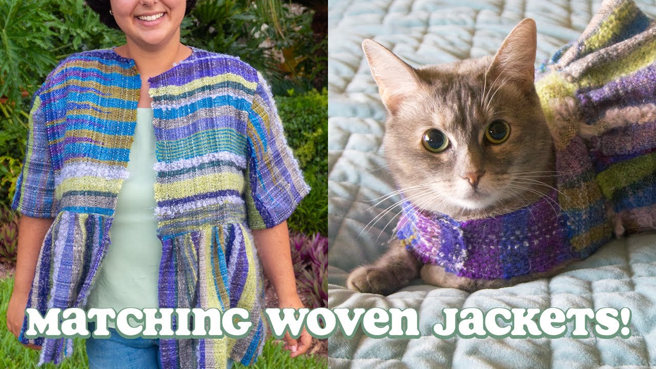 Weaving Vlog: Making Matching Handwoven Jackets for Me and My Cat, Frankie