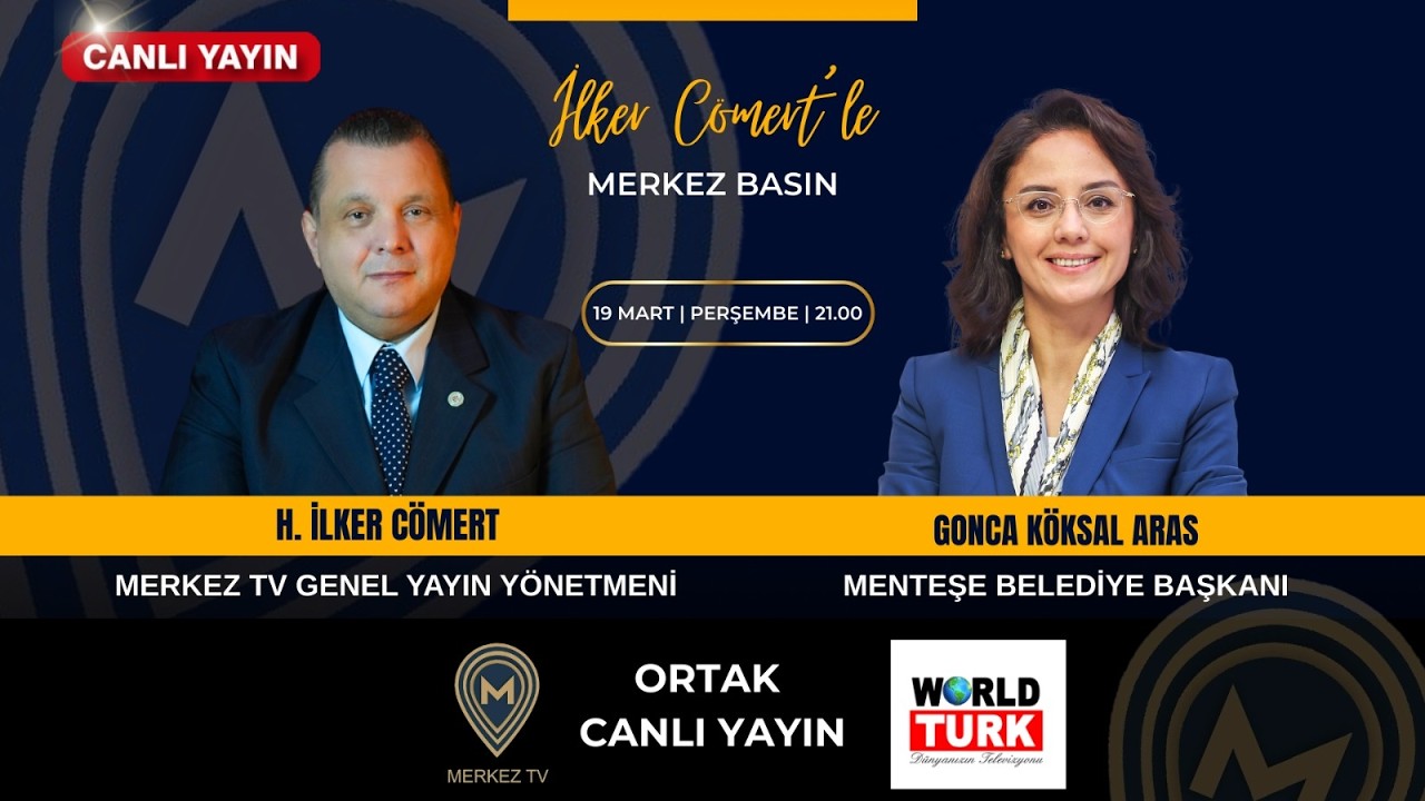 🎥 #canlı 🔴Merkez Basın’ın Konuğu Menteşe Belediye Başkanı Gonca Köksal Aras📍 #muğla