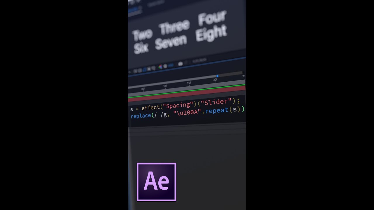Control Word Spacing With a Slider in After Effects #shorts