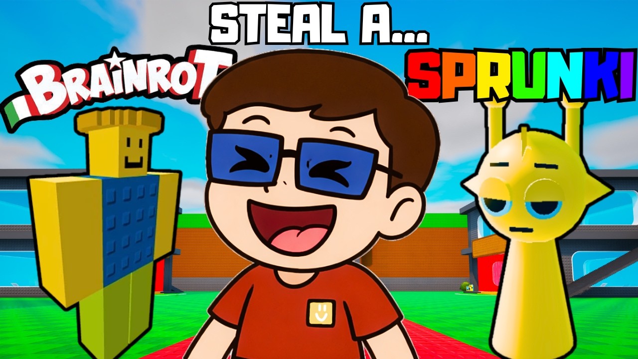 JUGANDO STEAL A BRAINROT y STEAL A SPRUNKI!!! - tomi y ciro