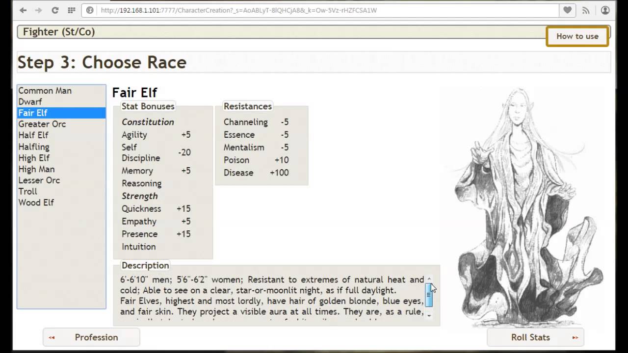 ERA for Rolemaster - RMC Character Creation