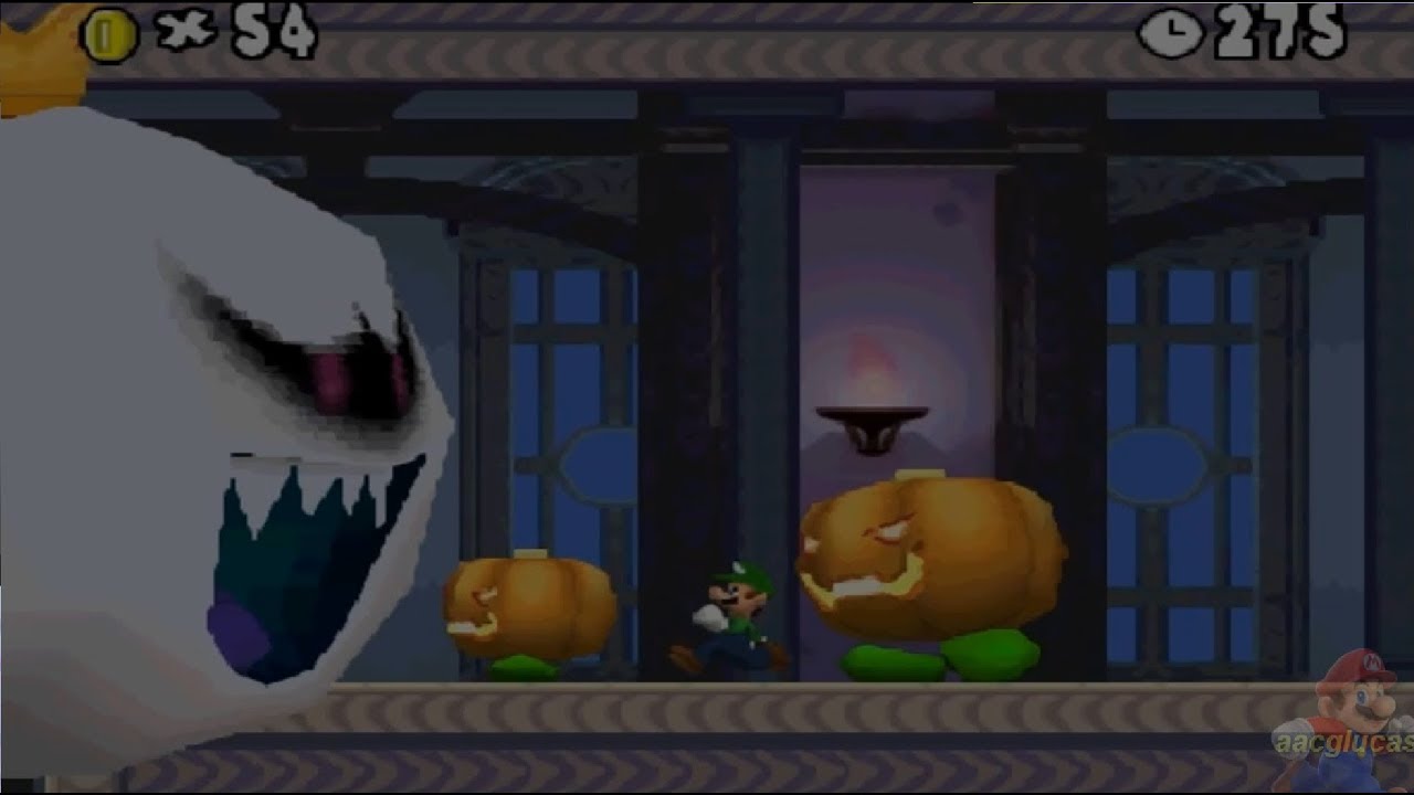 Newer Super Mario Bros DS 100% World 5: Moonview Glacier