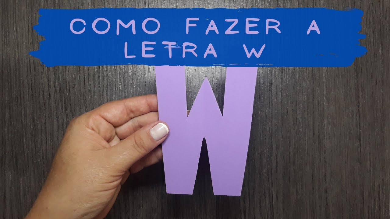 Como fazer a letra W sem utilizar molde