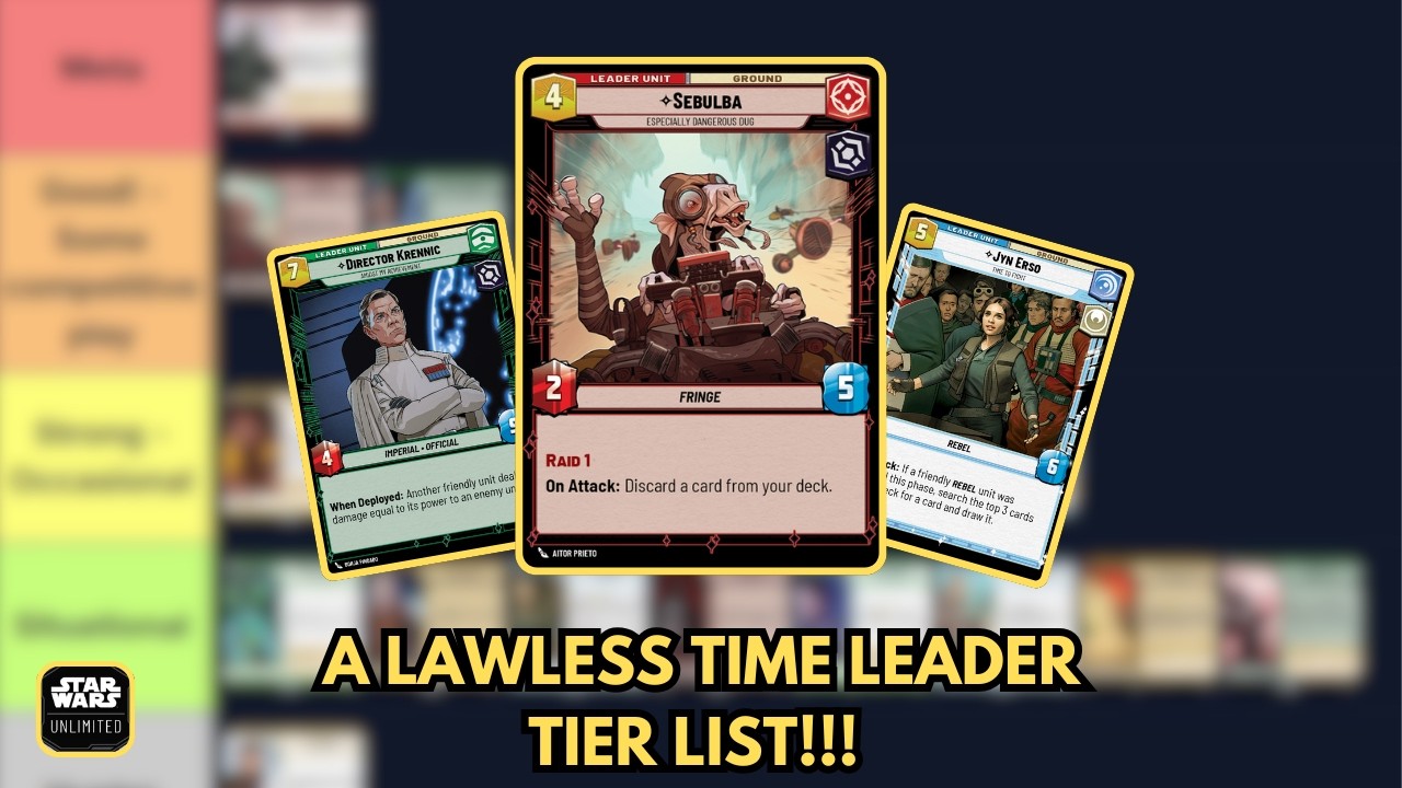 A Lawless Time Leader Tier List! | Star Wars Unlimited