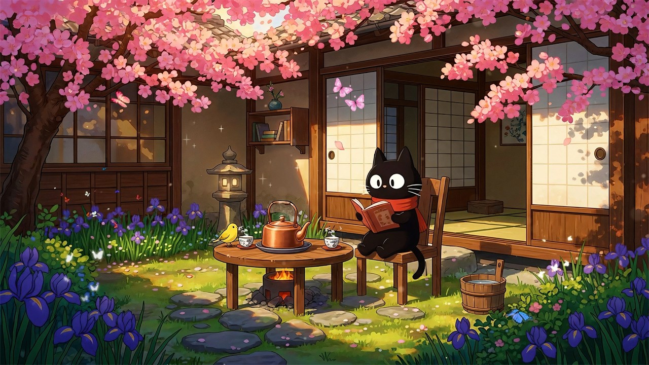 Sakura Garden Serenity 🌸 Soft Lofi Beats for Focus