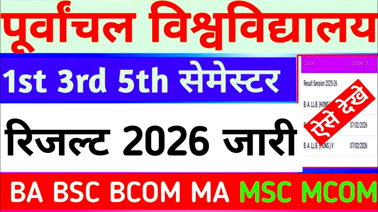 Vbspu News Today|Vbspu Result 2026|Veer Bahadur Singh Purvanchal University Result 2026|Vbspu Result