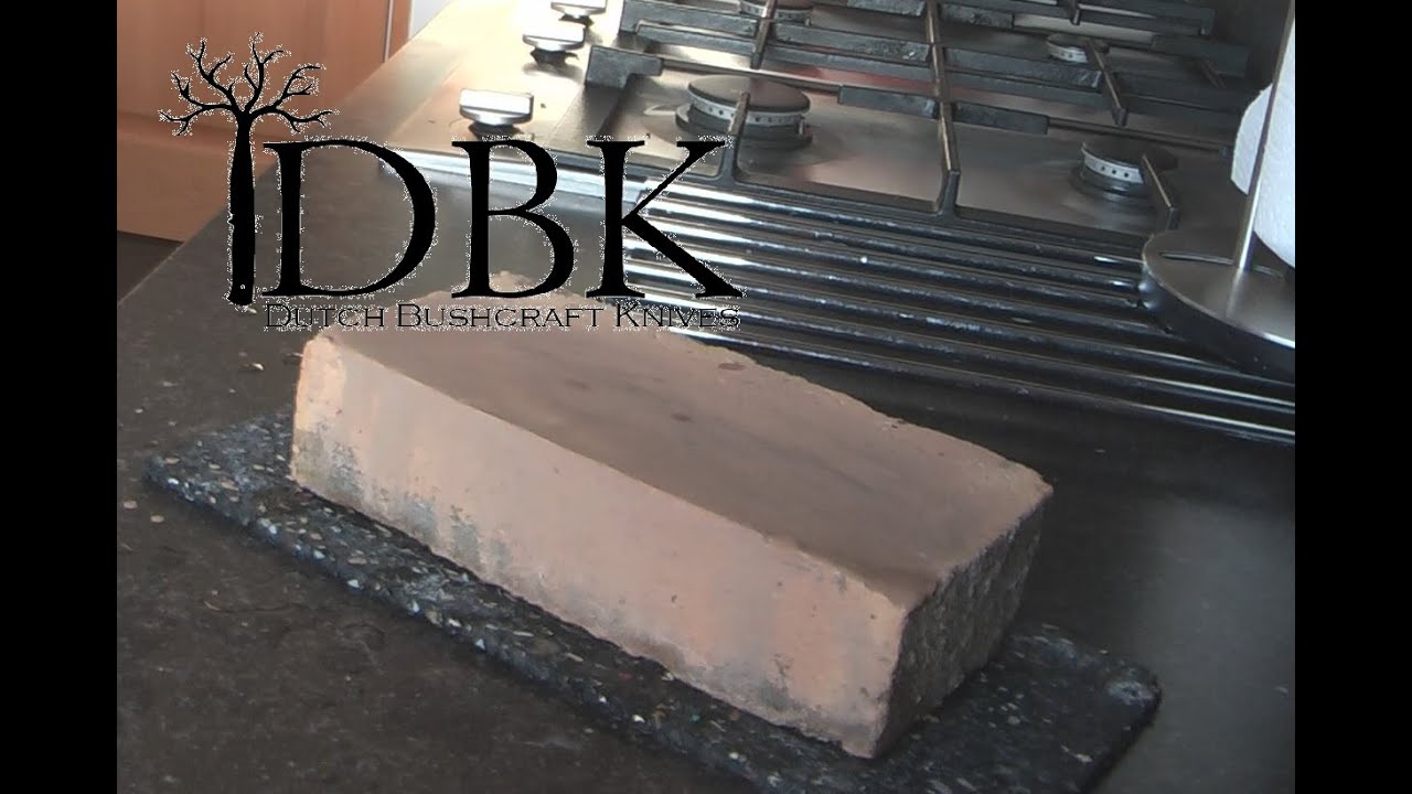 Sharpening a knife on a brick?