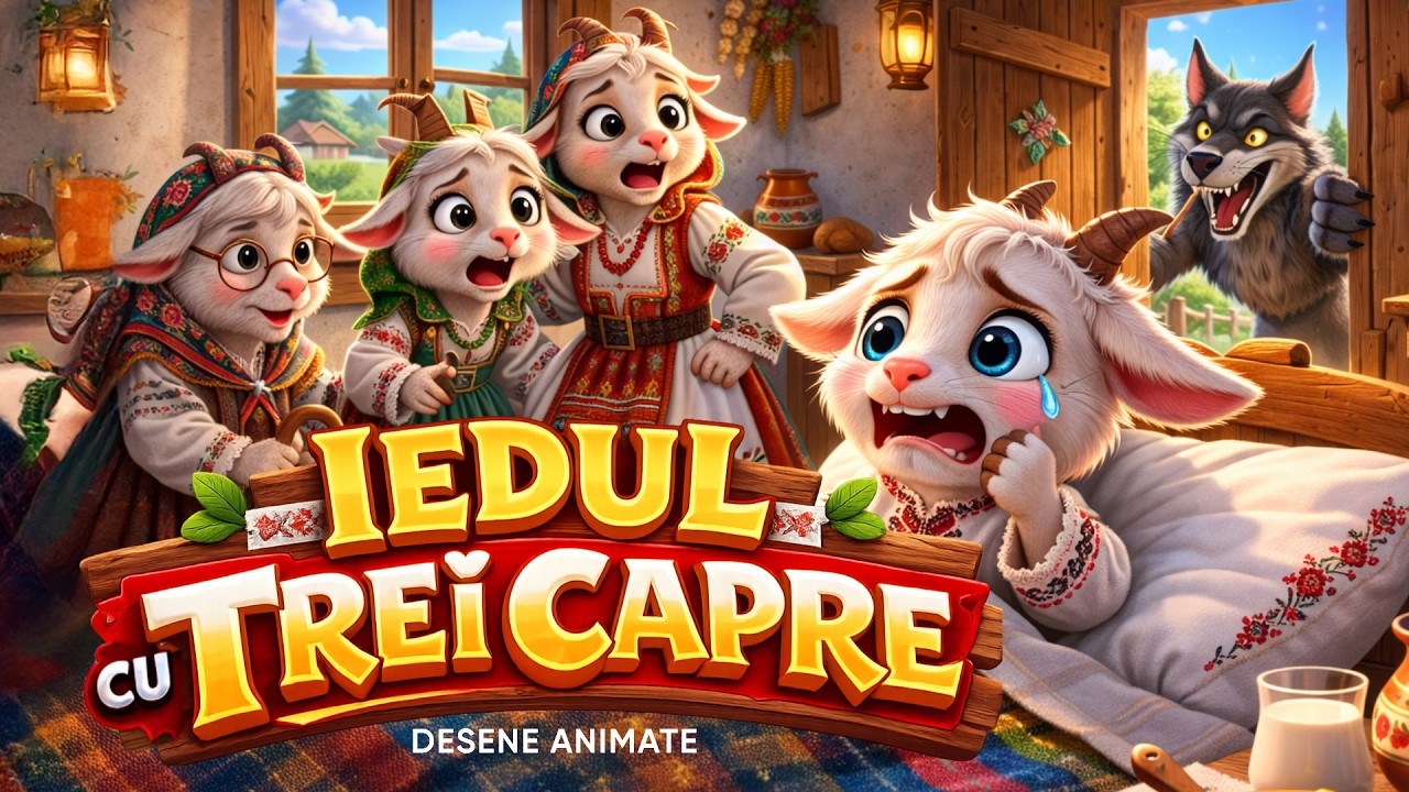🐐 Iedul cu Trei Capre 🌙 Poveste pentru copii | Desene animate 3D în limba română #grădinițapiticilor