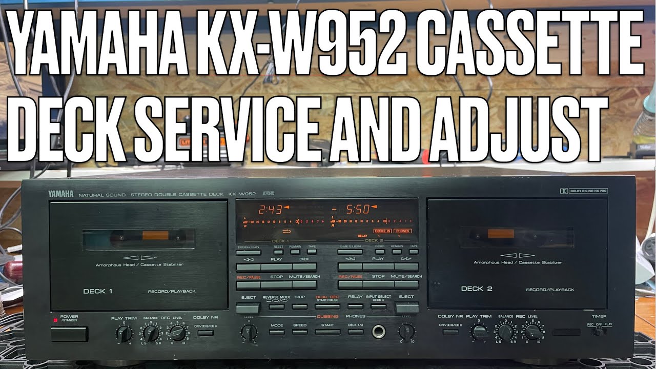 how to DIY service vintage hifi audio Yamaha KX-W952 tape double cassette deck electronics