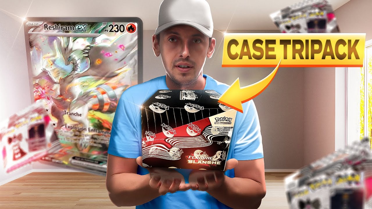 ON TEST LA CASE DE TRIPACK!! OUVERTURE POKEMON EV10.5 FLAMME BLANCHE. 