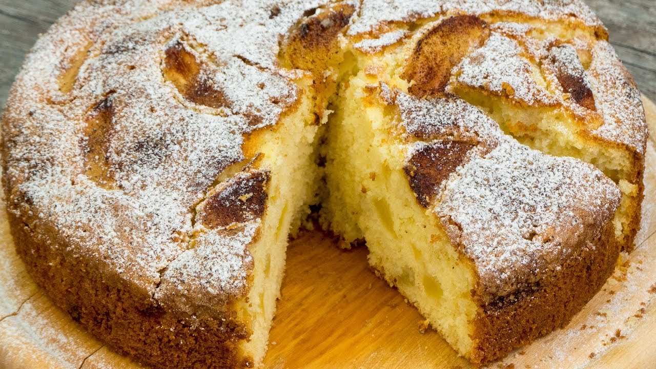 El pastel más delicioso de manzanas que he comido - esponjoso, rápido y económico. | Gustoso.TV