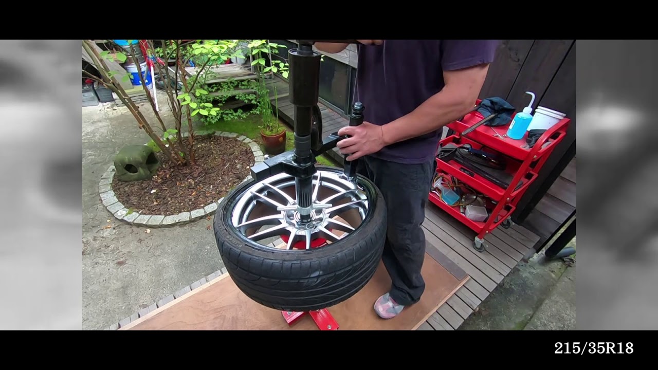 改良型 手動式 タイヤチェンジャー　215/35R18