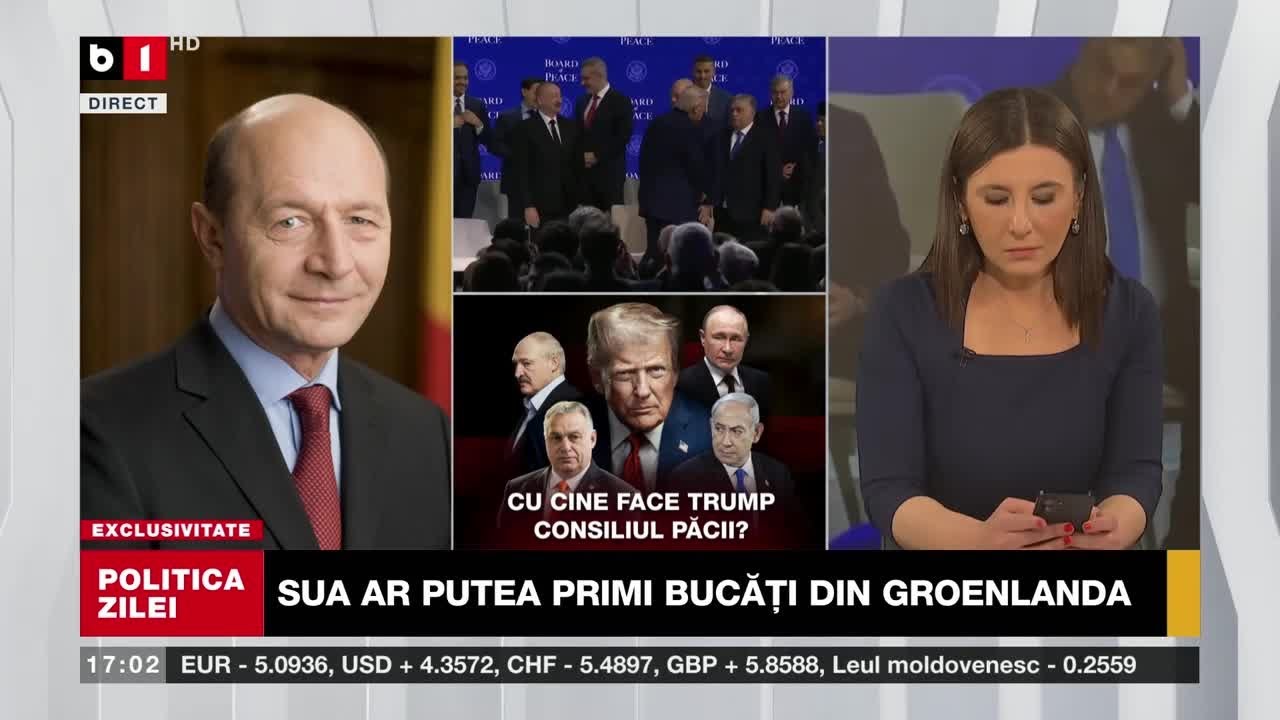 Băsescu descrie Consiliul pentru Pace ca pe o jucărie a lui Trump. Știri B1TV_22 ian 2026