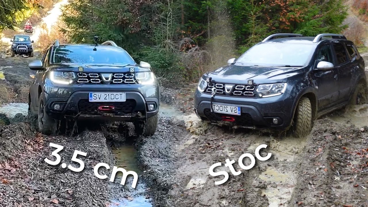 Test Suspensie Dacia Duster - Amortizoare Stoc vs Amortizoare +3.5 cm